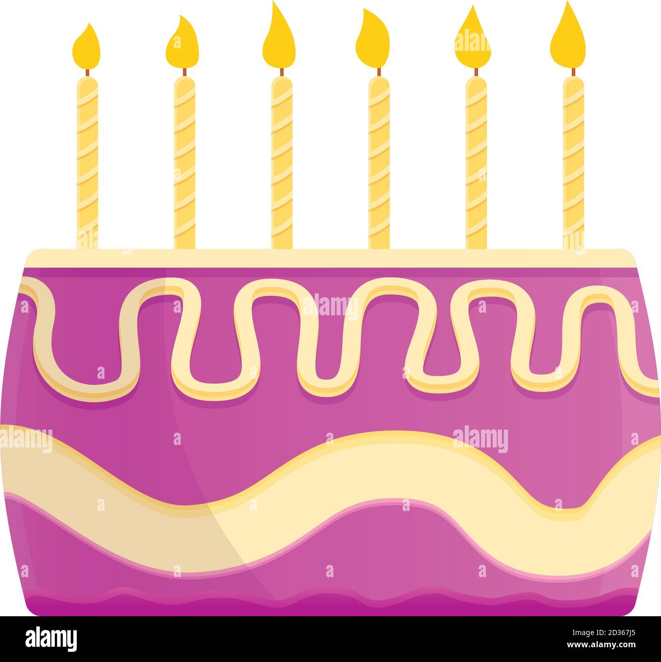 Icone Gateau D Anniversaire Pour Fille Dessin Anime De Fille Gateau D Anniversaire Icone Vectorielle Pour La Conception De Web Isole Sur Fond Blanc Image Vectorielle Stock Alamy