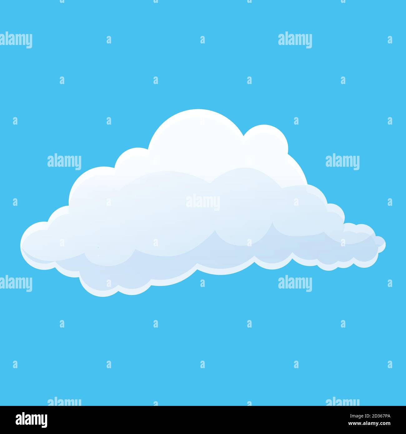 Icône de nuage agréable. Dessin animé de Nice nuage vector icône pour la conception de Web isolé sur fond blanc Illustration de Vecteur