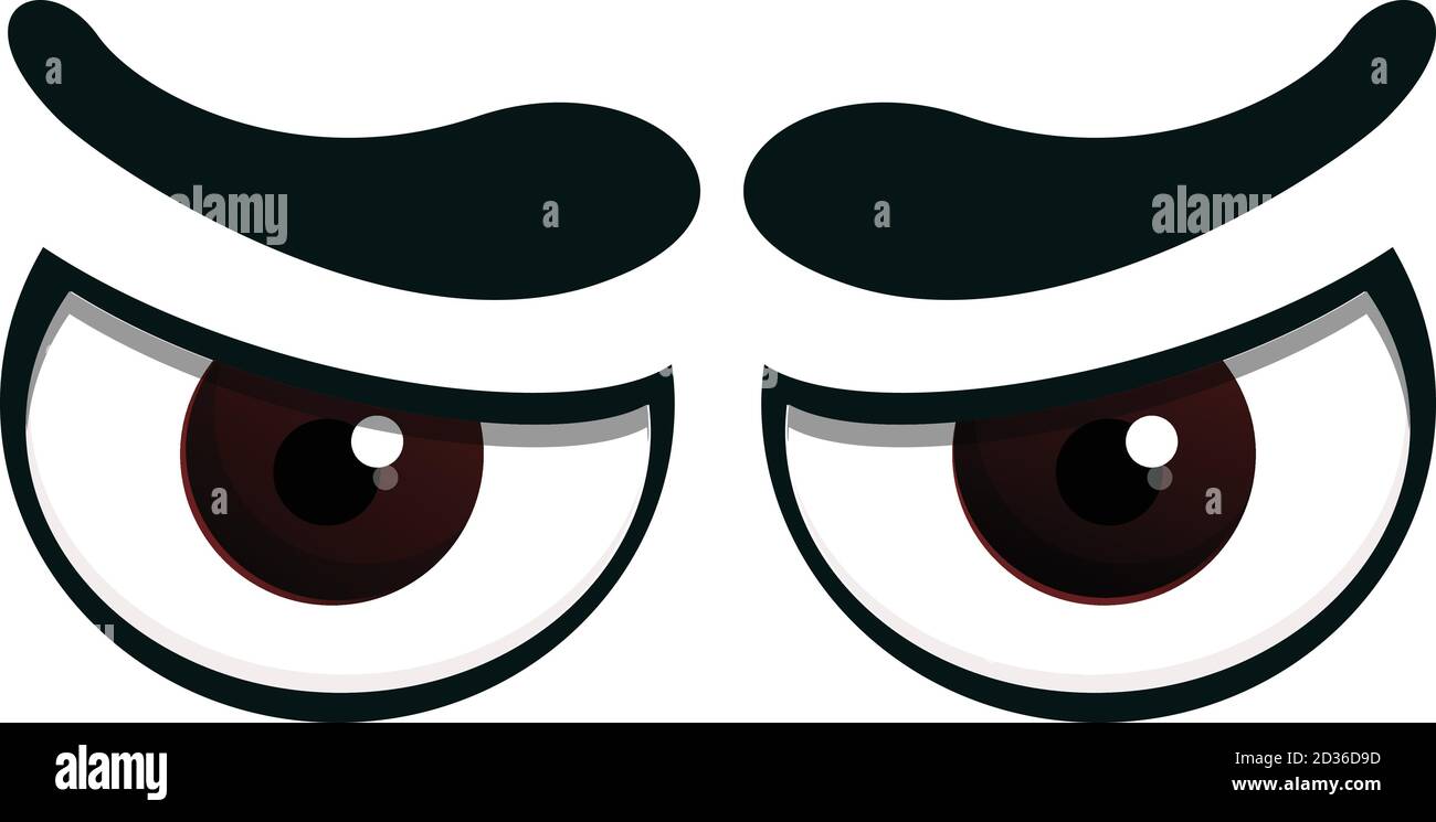 Icône Angry Mad Eyes. Dessin animé de l'icône vecteur Angry Mad Eyes pour la conception de sites Web isolée sur fond blanc Illustration de Vecteur