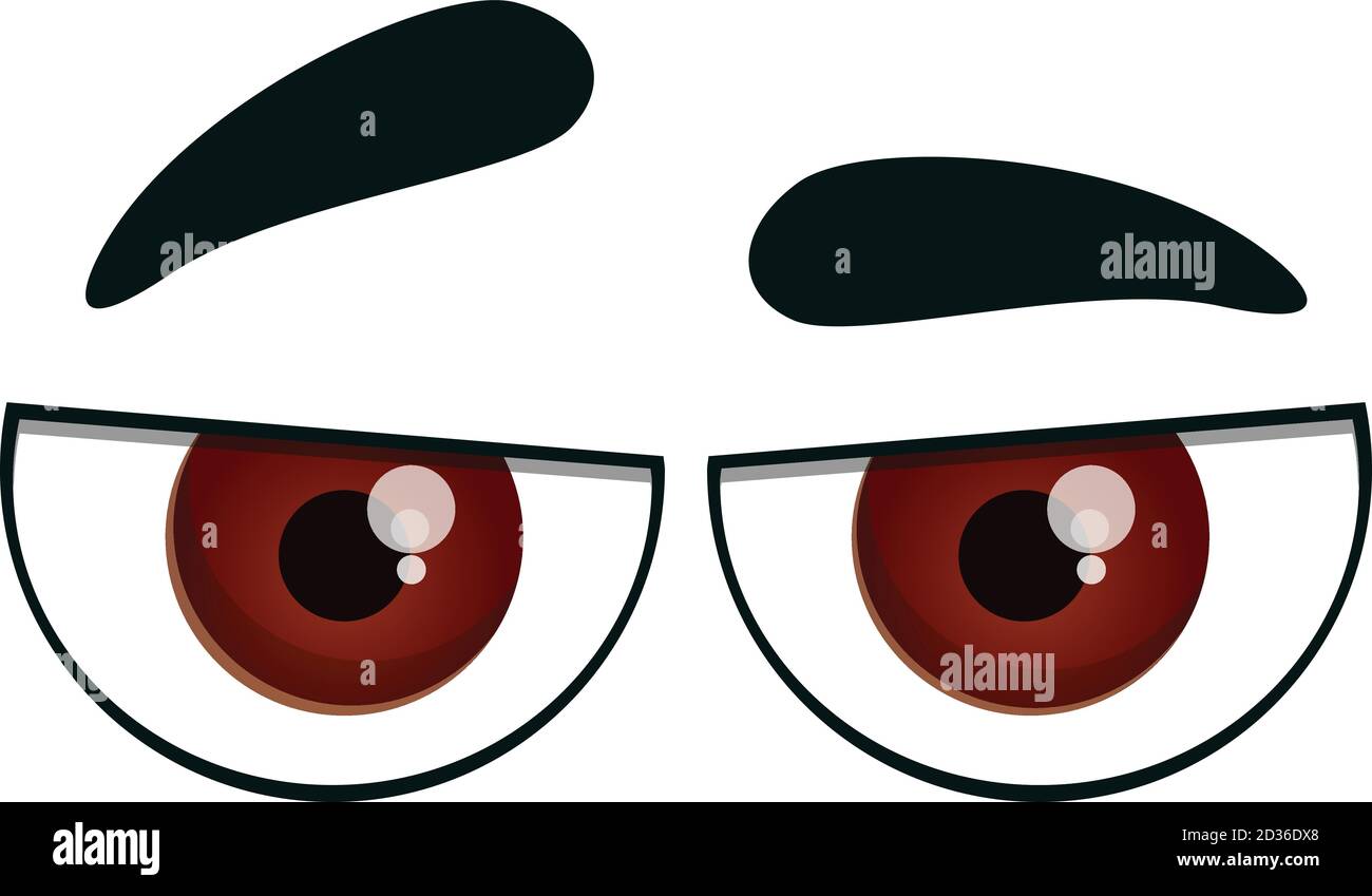 Icône yeux fous. Dessin animé de l'icône de vecteur des yeux fous pour la conception de sites Web isolée sur fond blanc Illustration de Vecteur