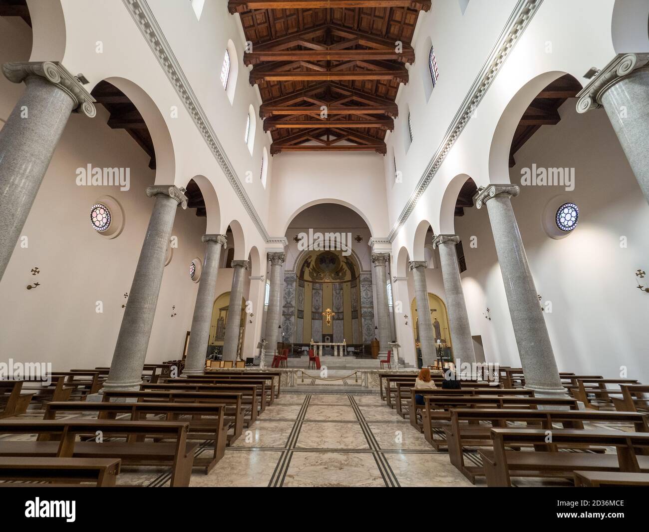 Église bénédictine de Sant'Anselmo all'Aventino - Rome, Italie Banque D'Images