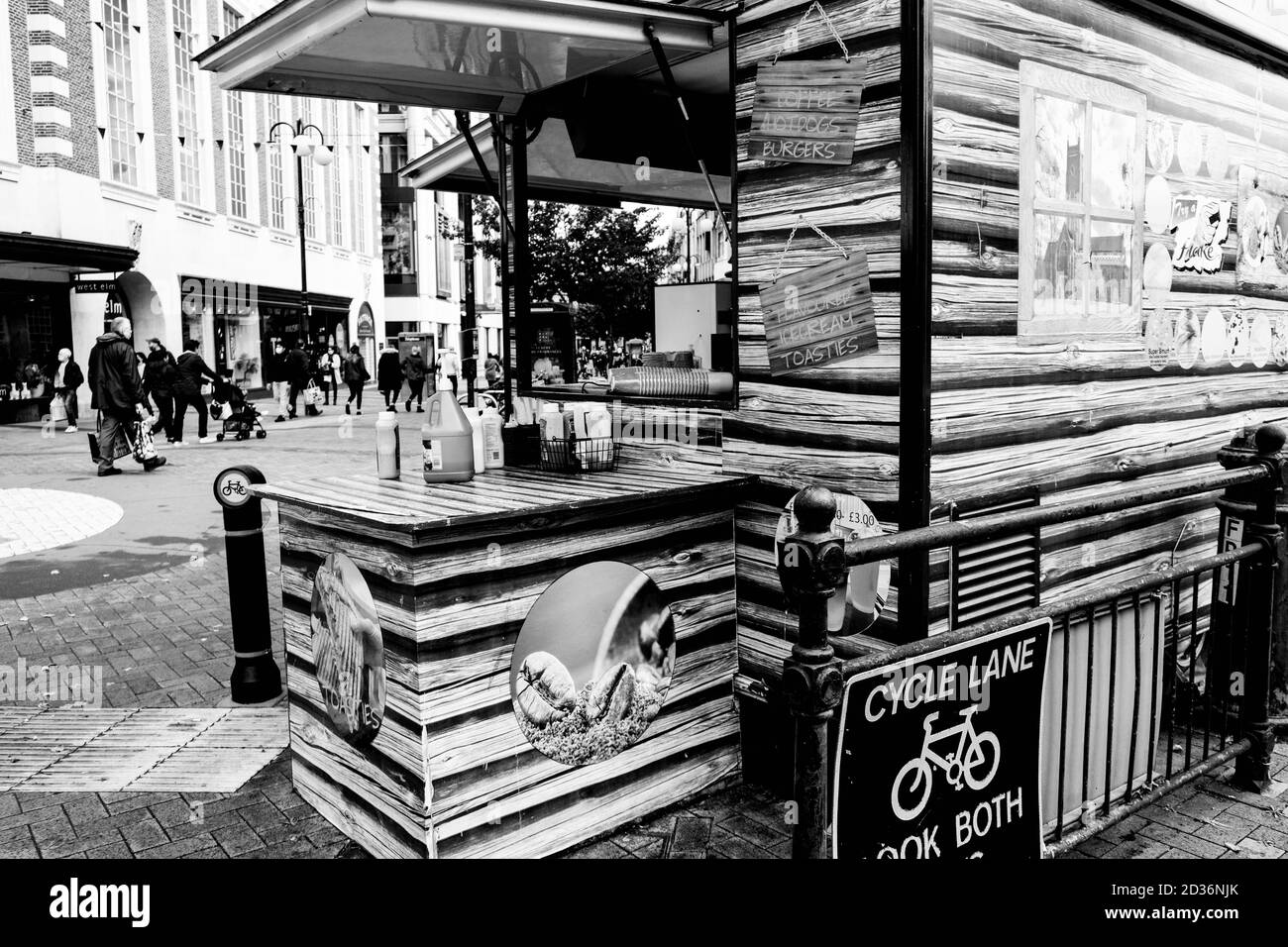 Londres UK octobre 06 2020, traditionnel italien Ice Cream Seller Pop-up Sall ou Van dans le sud de Londres Banque D'Images