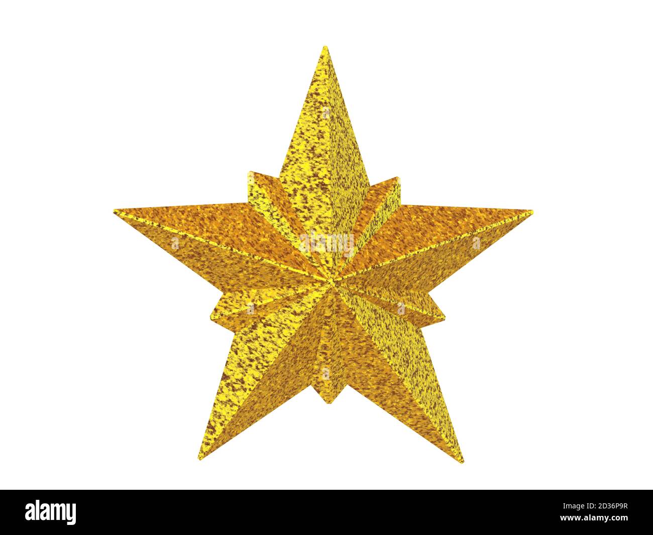 cinq étoiles pointues d'or Banque D'Images