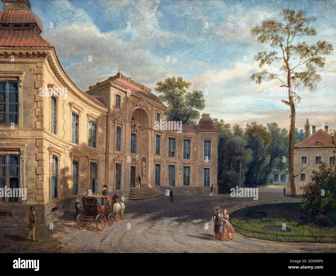 Zaleski Marcin - Palais Myslewicki dans le parc Lazienki - Polonais École - Banque D'Images