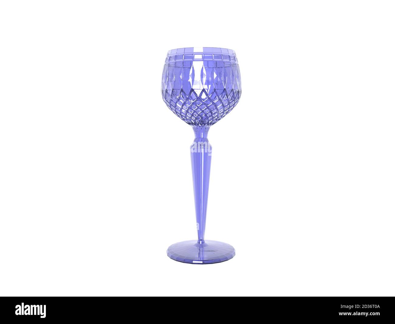 Verre à vin en cristal de plomb à base haute Banque D'Images