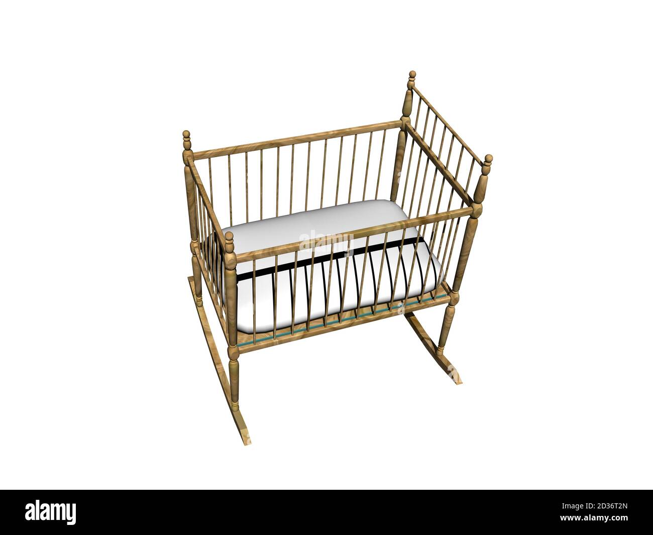 Berceau En Bois Pour Bebe Dans La Chambre De Bebe Photo Stock Alamy
