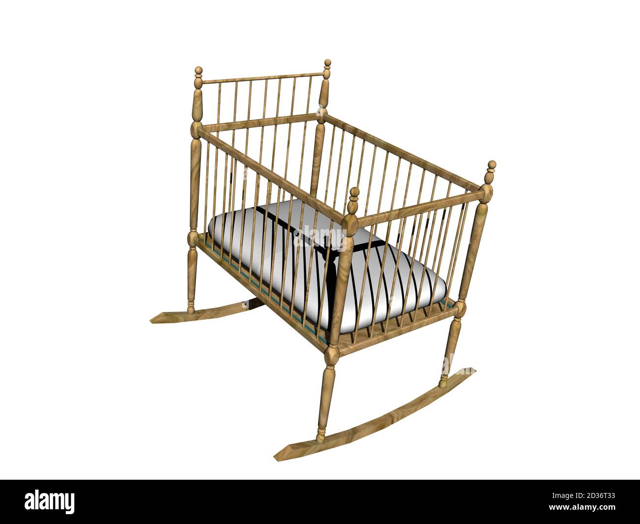 Berceau En Bois Pour Bebe Dans La Chambre De Bebe Photo Stock Alamy
