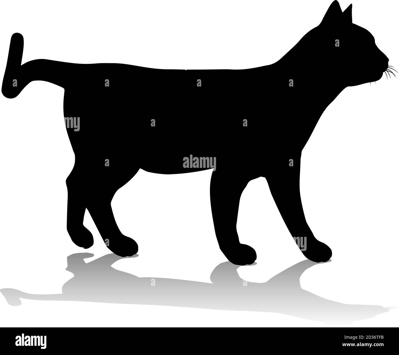 Animal de compagnie Chat Silhouette Illustration de Vecteur