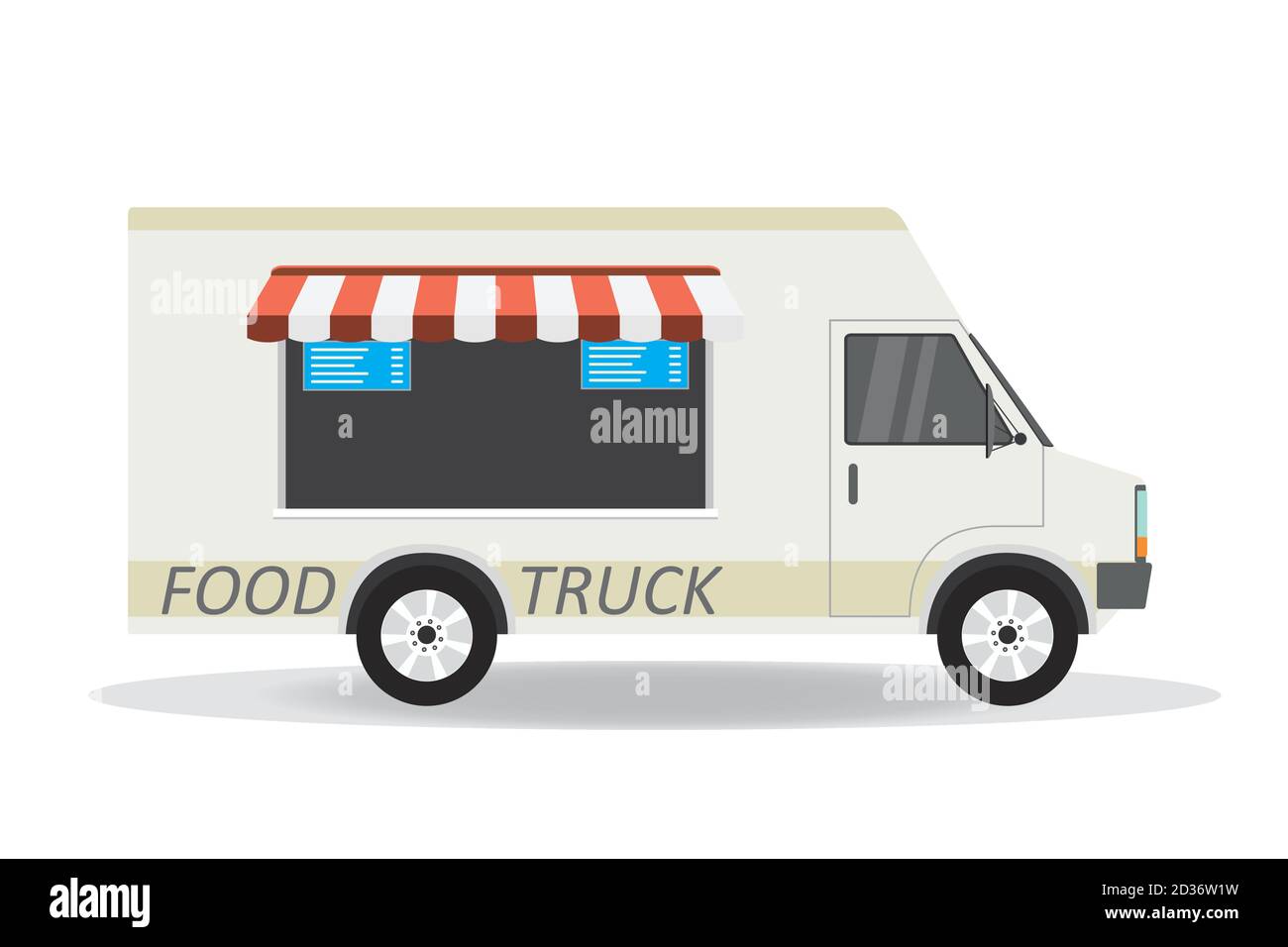 camion alimentaire, transport moderne Illustration de Vecteur