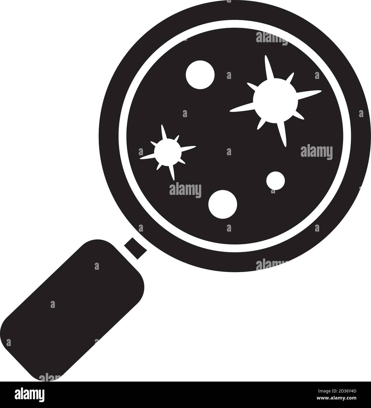 loupe avec icône bactérias sur fond blanc, style de silhouette, illustration vectorielle Illustration de Vecteur loupe avec icône bactérias sur fond blanc, style de silhouette, illustration vectorielle Illustration de Vecteur