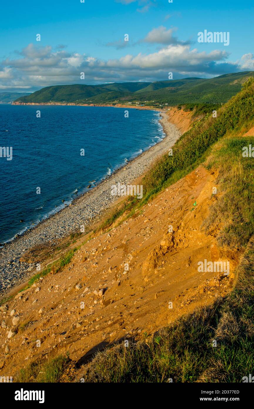 Côte à Pleasant Bay, sur la côte ouest de l'île du Cap-Breton, Nouvelle-Écosse, Canada. Banque D'Images