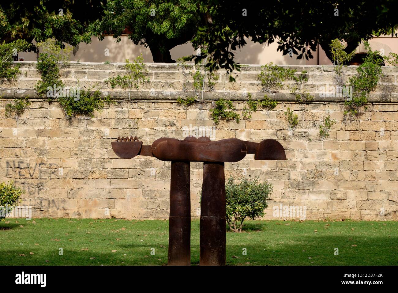 Tòtem, Alfons SARD, 1990, Hierro, Parc de la Mar, Palma, Majorque, Iles baléares, Espagne Banque D'Images