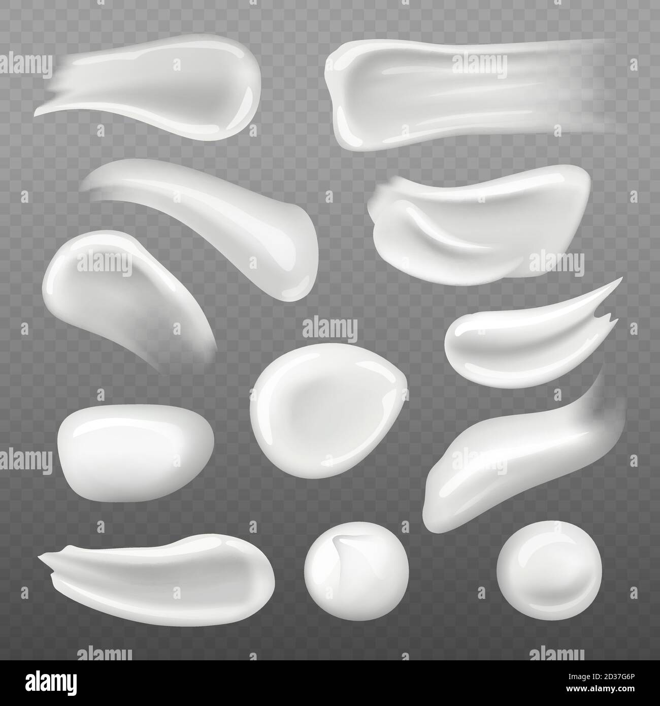 Crème blanche pour la peau. Gel cosmétique frais pour femme vecteur de soins de la peau modèle réaliste Illustration de Vecteur