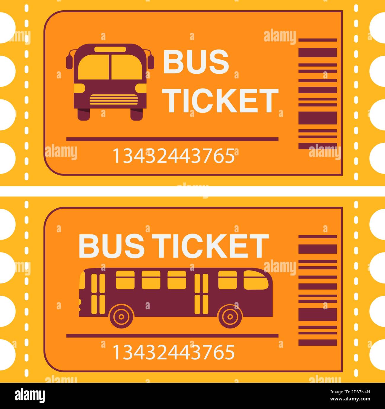 ticket-de-bus-transport-en-commun-vue-lat-rale-du-bus-et-devant-image