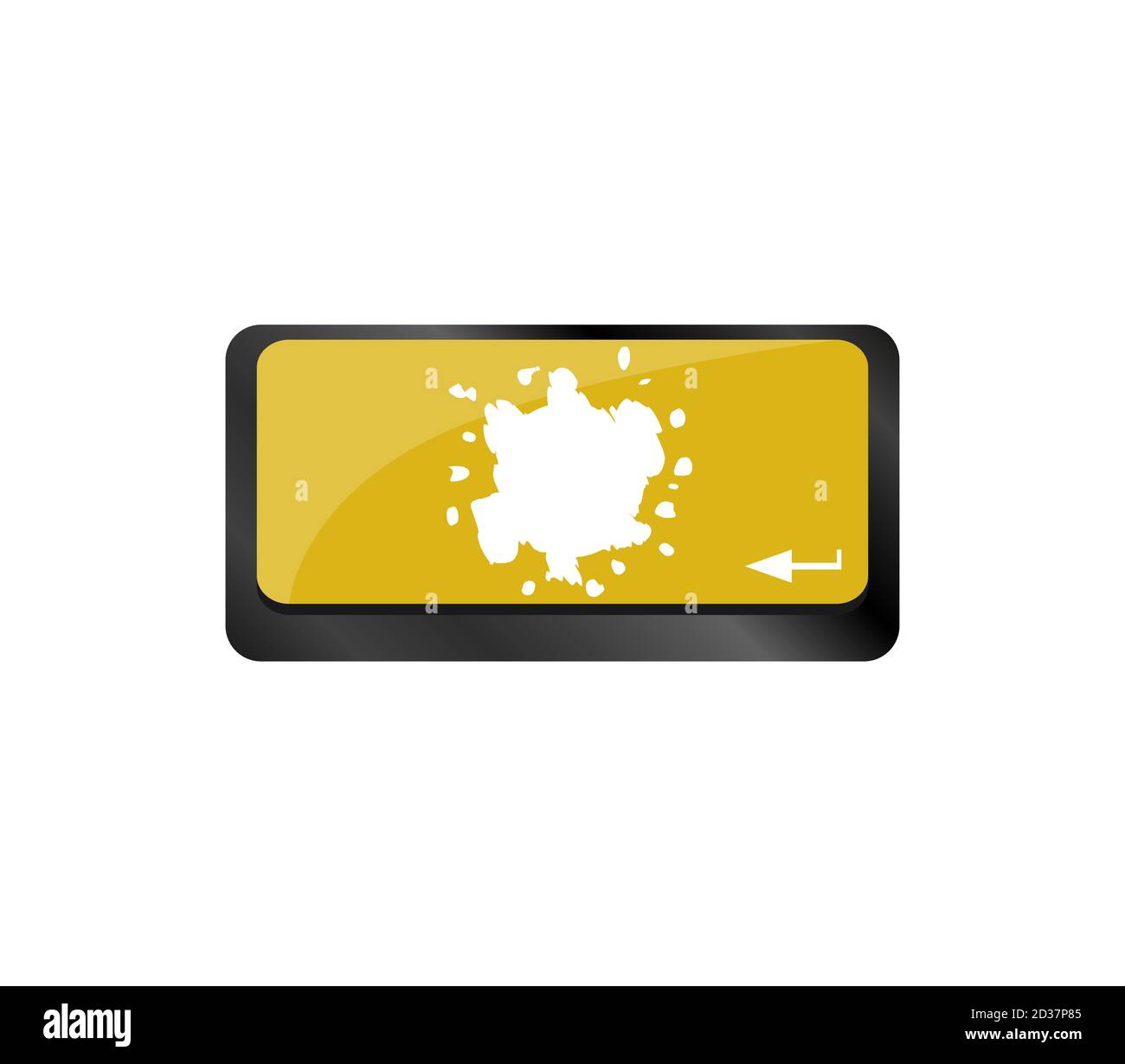 Clavier de l'ordinateur à l'aide de la touche Entrée et taches Banque D'Images