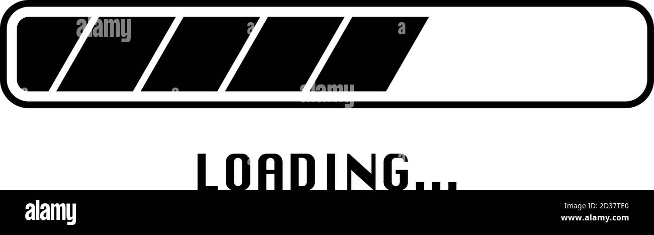 Barre de progression du chargement indiquant le pourcentage d'achèvement dans le vecteur Illustration de Vecteur