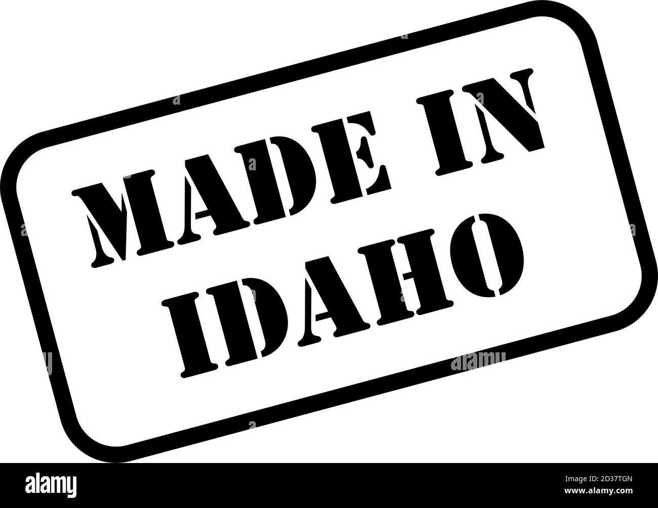 Fabriqué en Idaho signe de l'état dans le style de tampon en caoutchouc vecteur Illustration de Vecteur