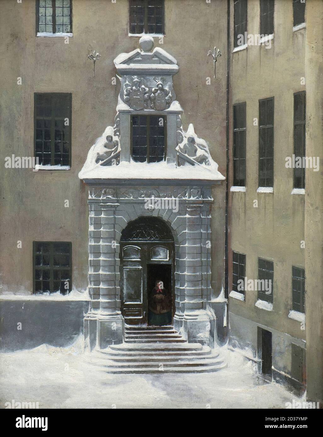 Bennett Carl Stefan - scène d'hiver de l'actuel étranger Bureau Stockholm - École suédoise - 19e siècle Banque D'Images
