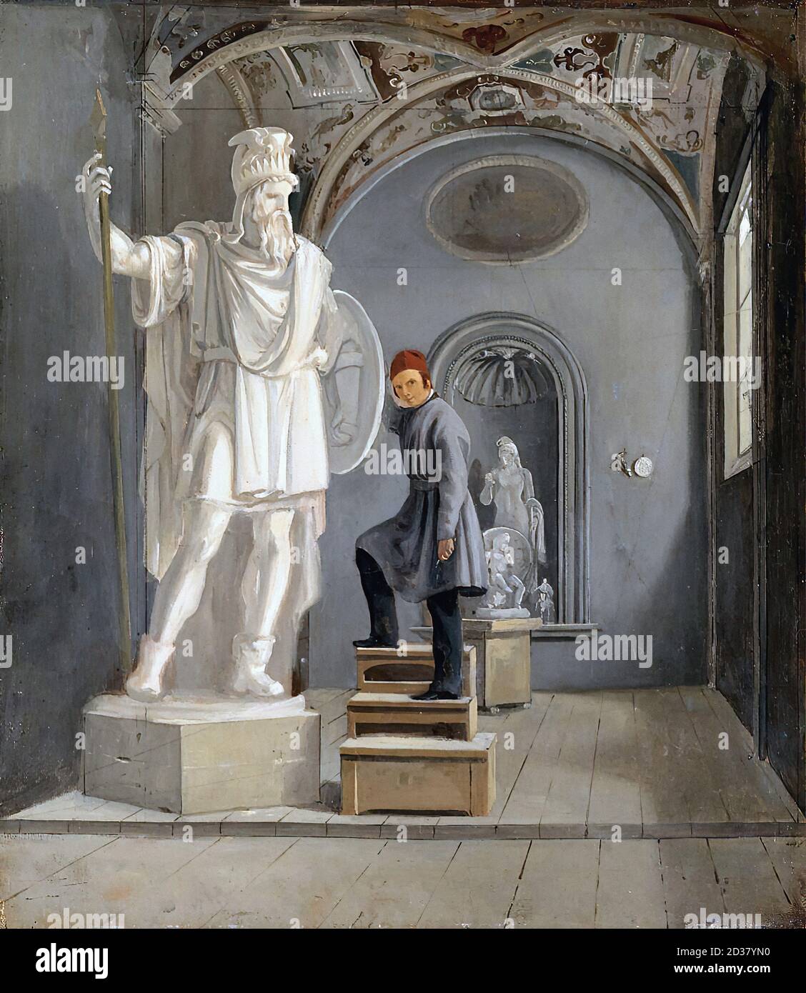 Bennett Carl Stefan - le Studio du sculpteur Fogelberg à Rome - École suédoise - 19e siècle Banque D'Images