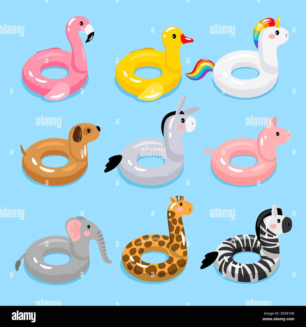 Anneaux De Flottaison De Piscine Pour Animaux Anneaux De Natation Pour Enfants Avec Tetes D Animaux Canard Flottant Et Flamants D Eau De Bebe Licorne Et Girafe Bouees De Sauvetage Jouets De Fete De