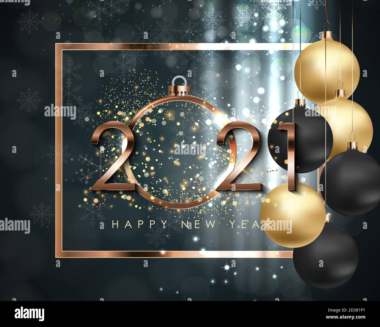 Modèle d'arrière-plan pour les fêtes du nouvel an 2021. Illustration vectorielle EPS10 Illustration de Vecteur