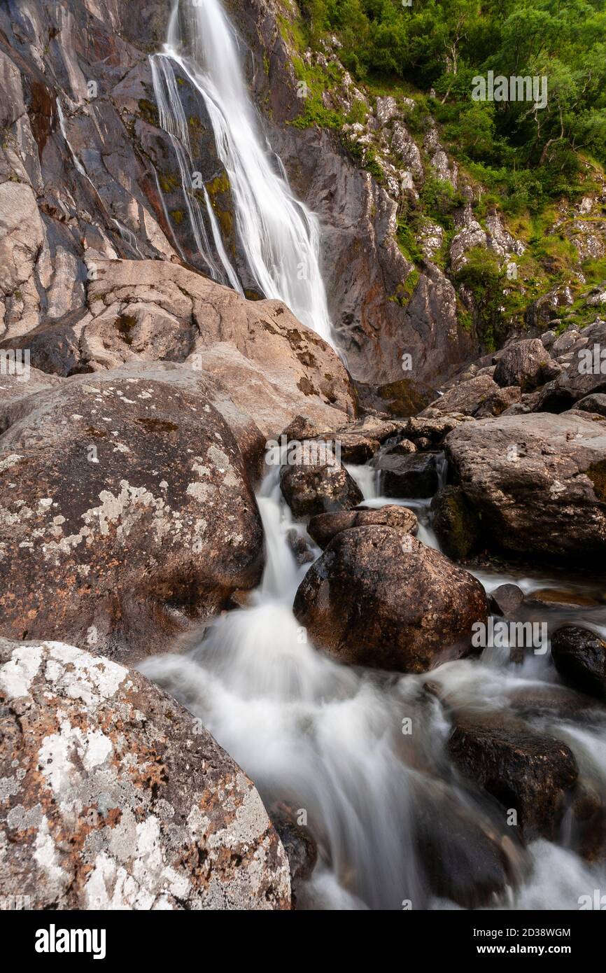 Chute d'eau d'Aber Falls, Snowdonia, pays de Galles du Nord Banque D'Images