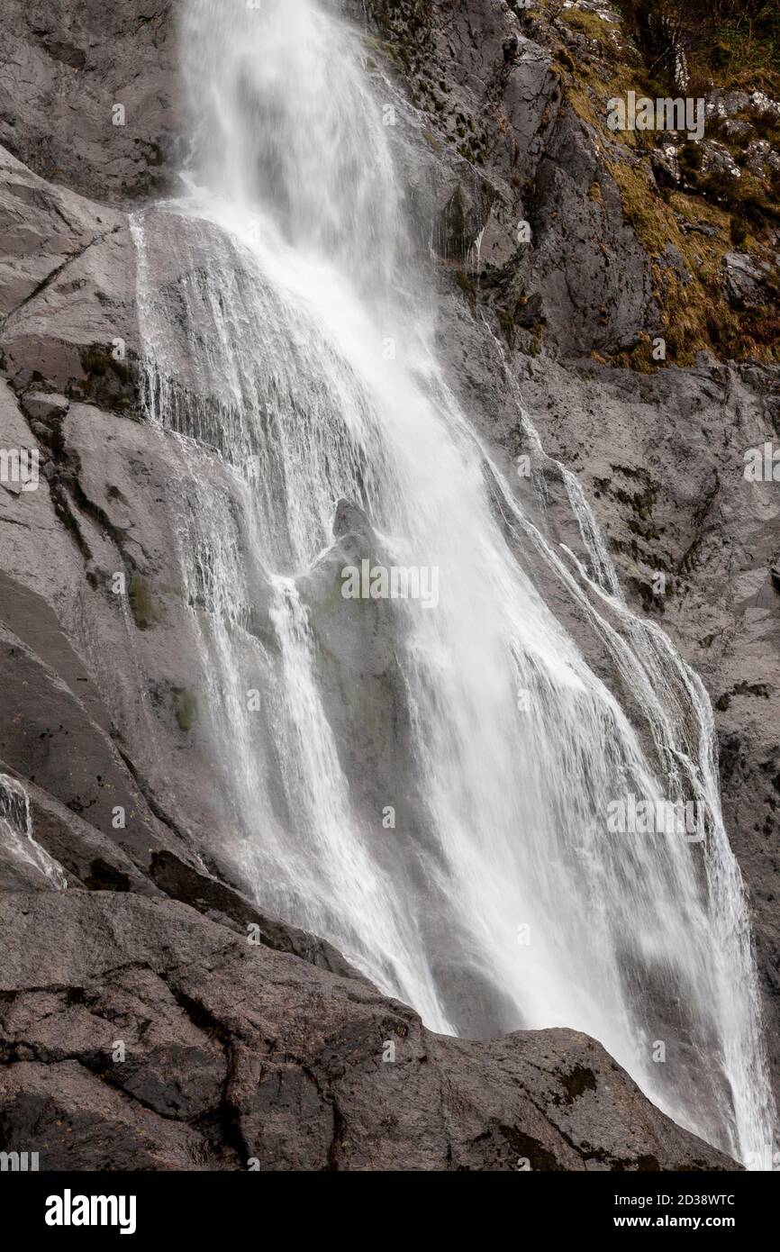 Chute d'eau d'Aber Falls, Snowdonia, pays de Galles du Nord Banque D'Images