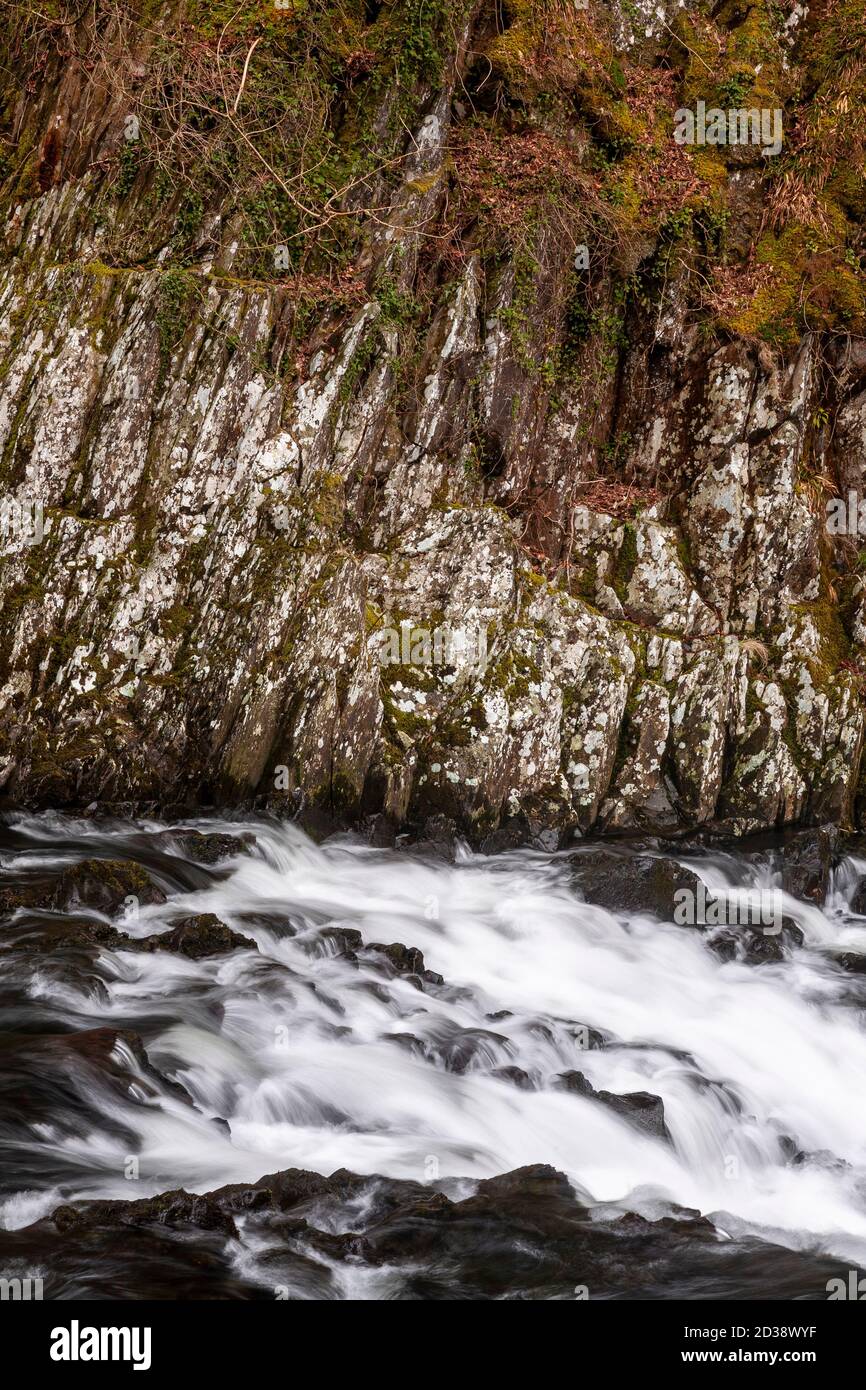 Cascade de Grive Falls, Snowdonia, pays de Galles du Nord Banque D'Images
