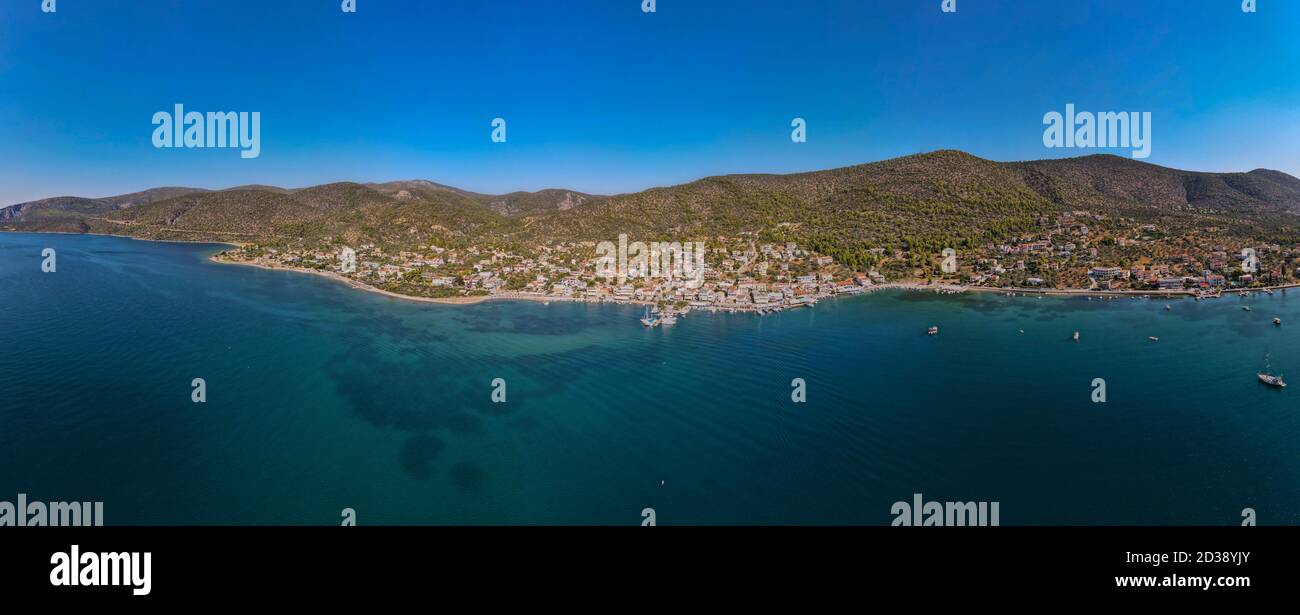 Village de Korfos à Péloponnèse, Grèce Banque D'Images