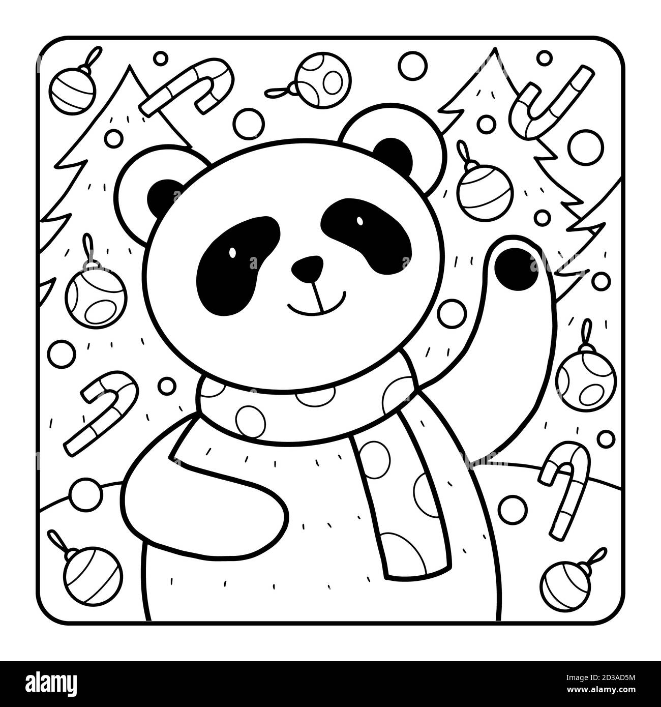 Page de coloriage de Noël pour les enfants Photo Stock Alamy