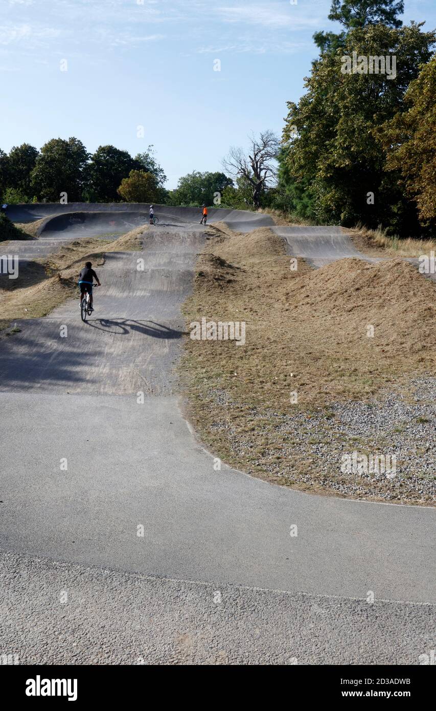 Brockwell Park BMX Track, Herne Hill, Londres, Royaume-Uni Banque D'Images