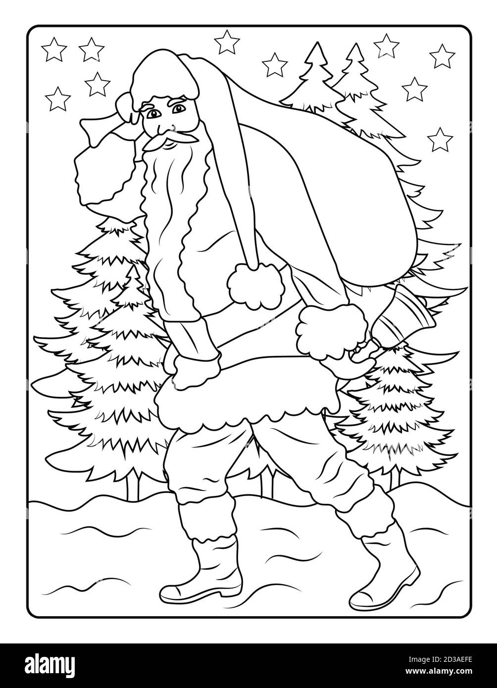 Page de coloriage de Noël pour les enfants Photo Stock Alamy