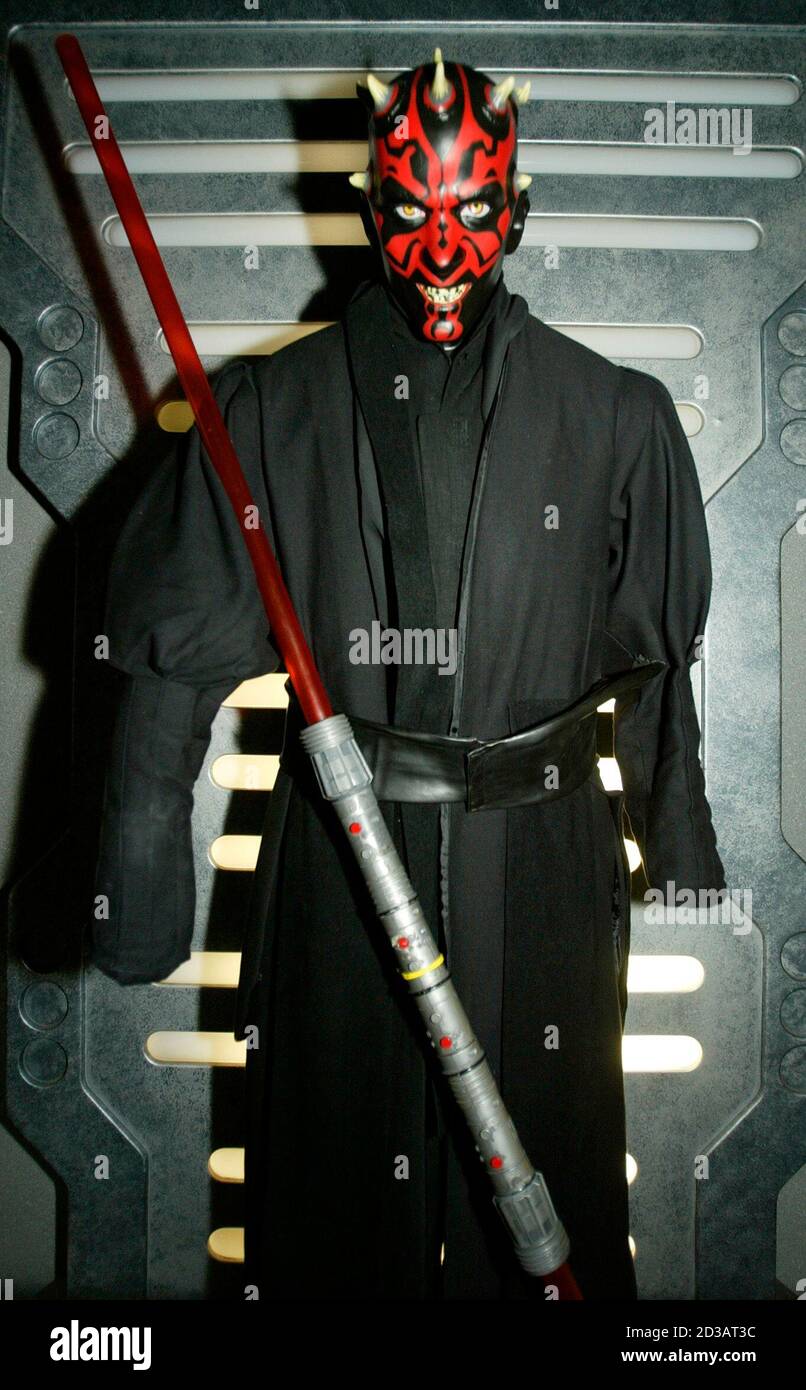 A statue of the character Darth Maul from the Star Wars boutique 