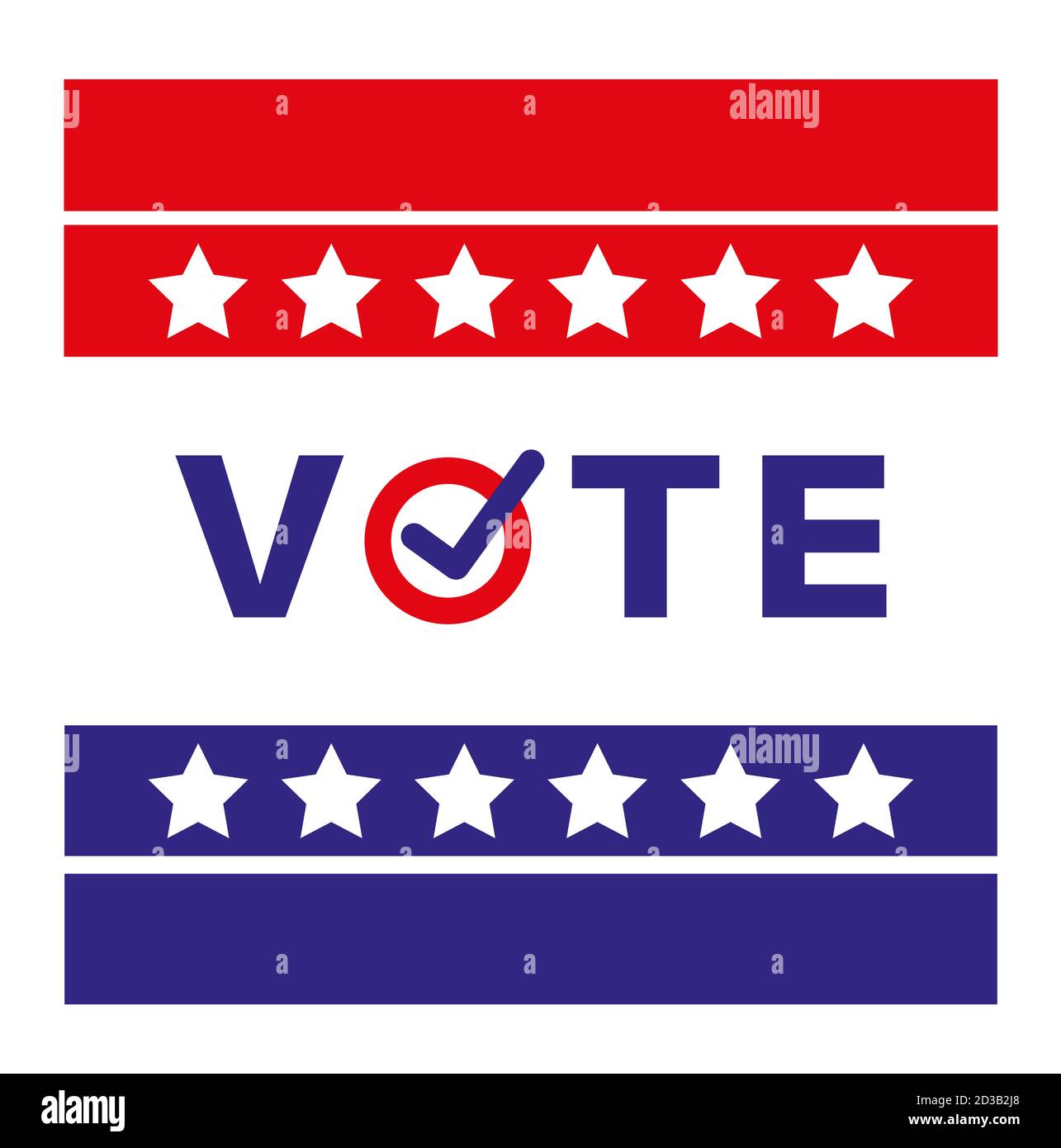 Votez l'illustration vectorielle de l'élection présidentielle américaine de 2020 Illustration de Vecteur