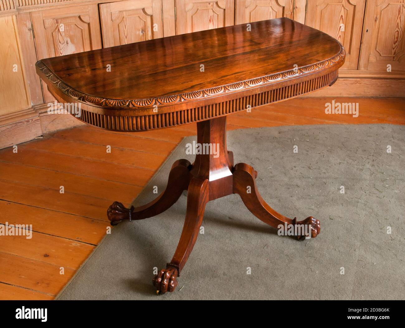 Table de cartes Rosewood par William Trotter, fabricant d'armoires dans la collection Paxton House voir 2D3BG62 Banque D'Images