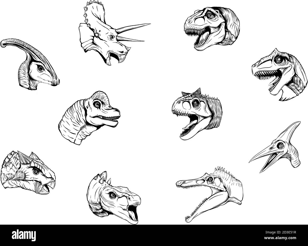 Collection de dessins animés Dinosaurs, ensemble coloré de monstres fantasy mignons, animaux et personnage préhistorique : Illustration de Vecteur
