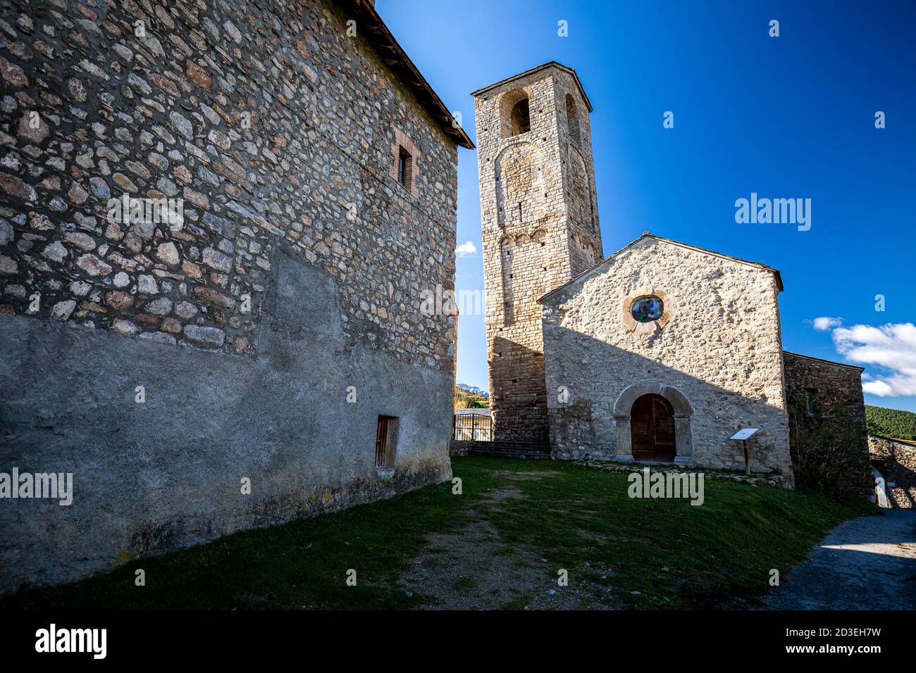 Église Santa eugenia, Cerdanya. Banque D'Images