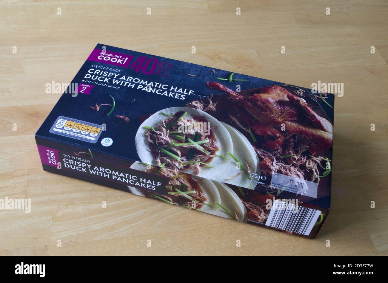 Demi-canard aromatique croustillant avec crêpes, Royaume-Uni Banque D'Images