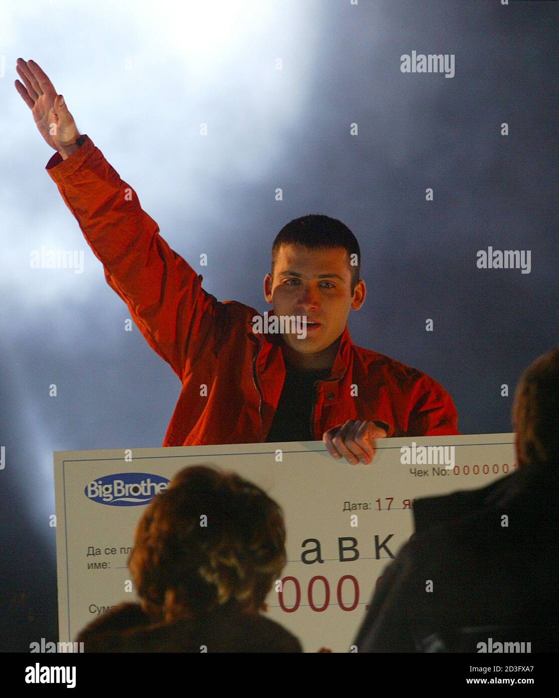 100 000 Won En Euro Zdravko Vasilev,27, reacts after winning the 'Big Brother' final in Sofia,  late January 17, 2005. Vasilev won the top prize of some 200,000 leva (100,000  Euro). The reality show stormed to the