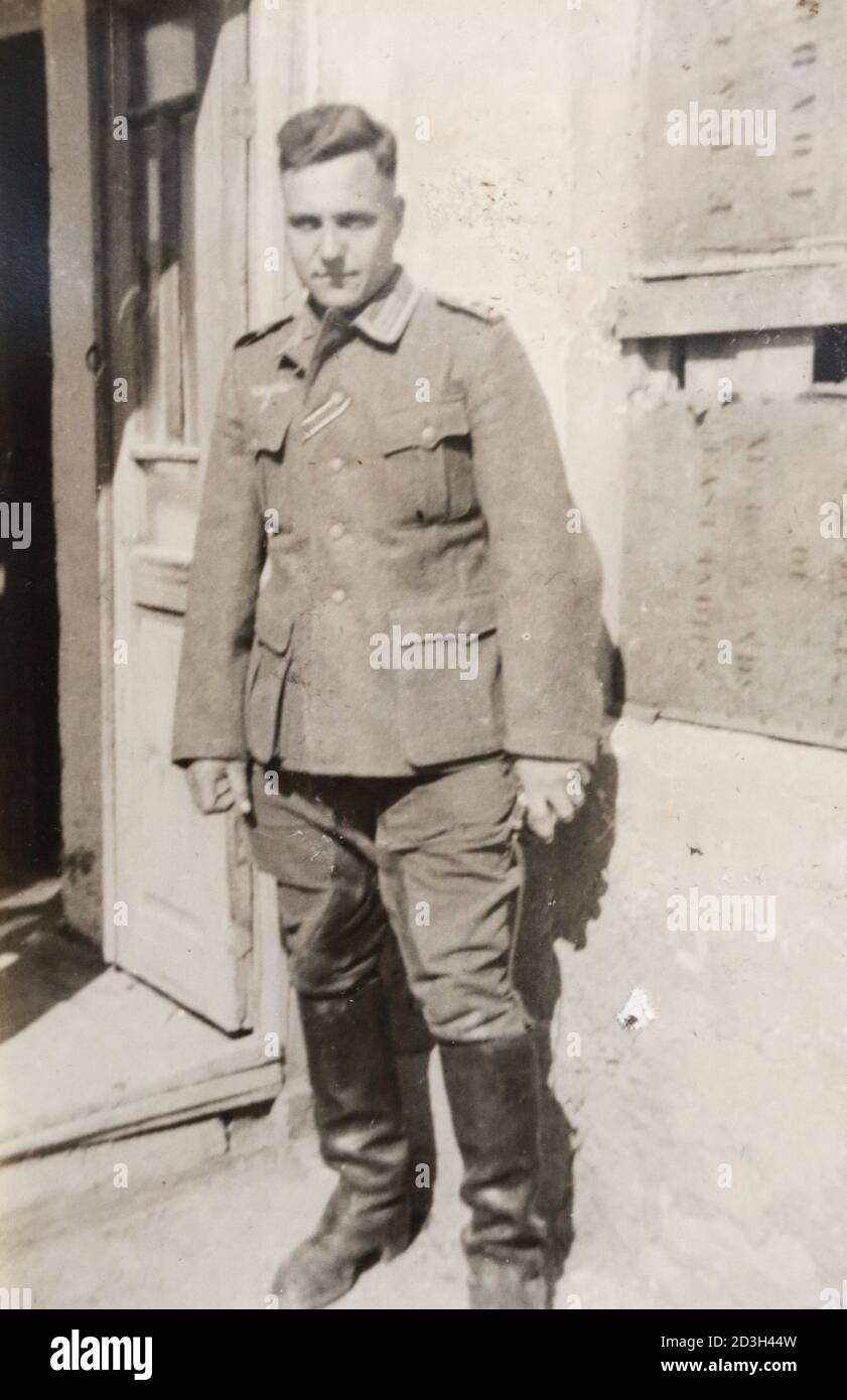 Soldat allemand pendant la Seconde Guerre mondiale Banque D'Images