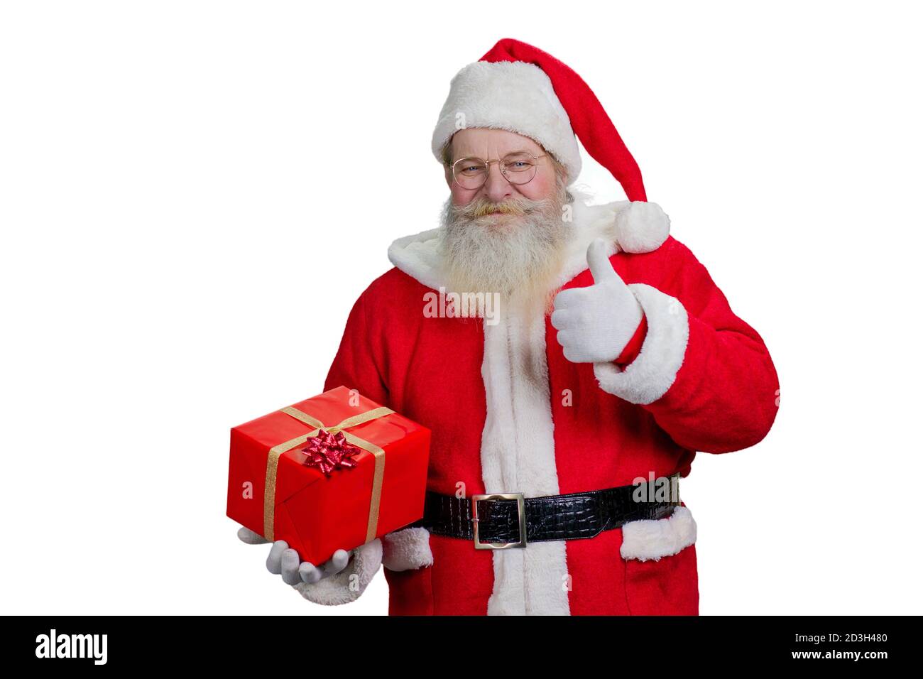 Signe de don du Père Noël. Banque D'Images