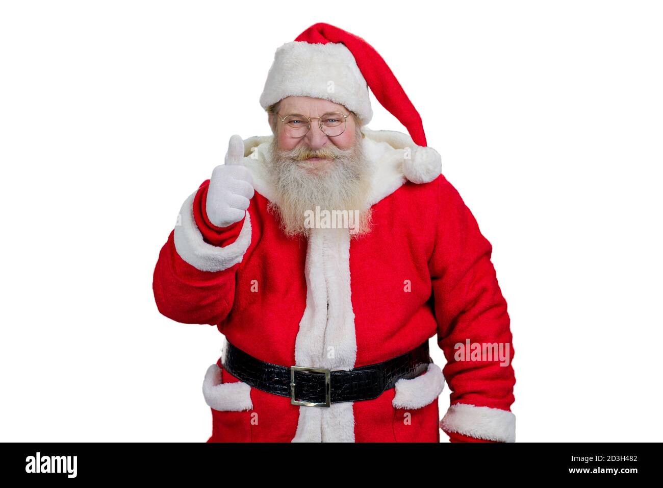 Photo studio du Père Noël souriant. Banque D'Images