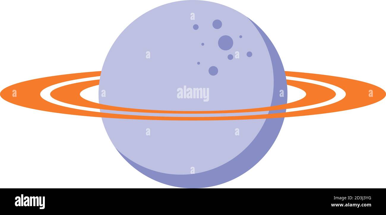 illustration vectorielle d'icône isolée de l'espace planétaire de saturn Illustration de Vecteur