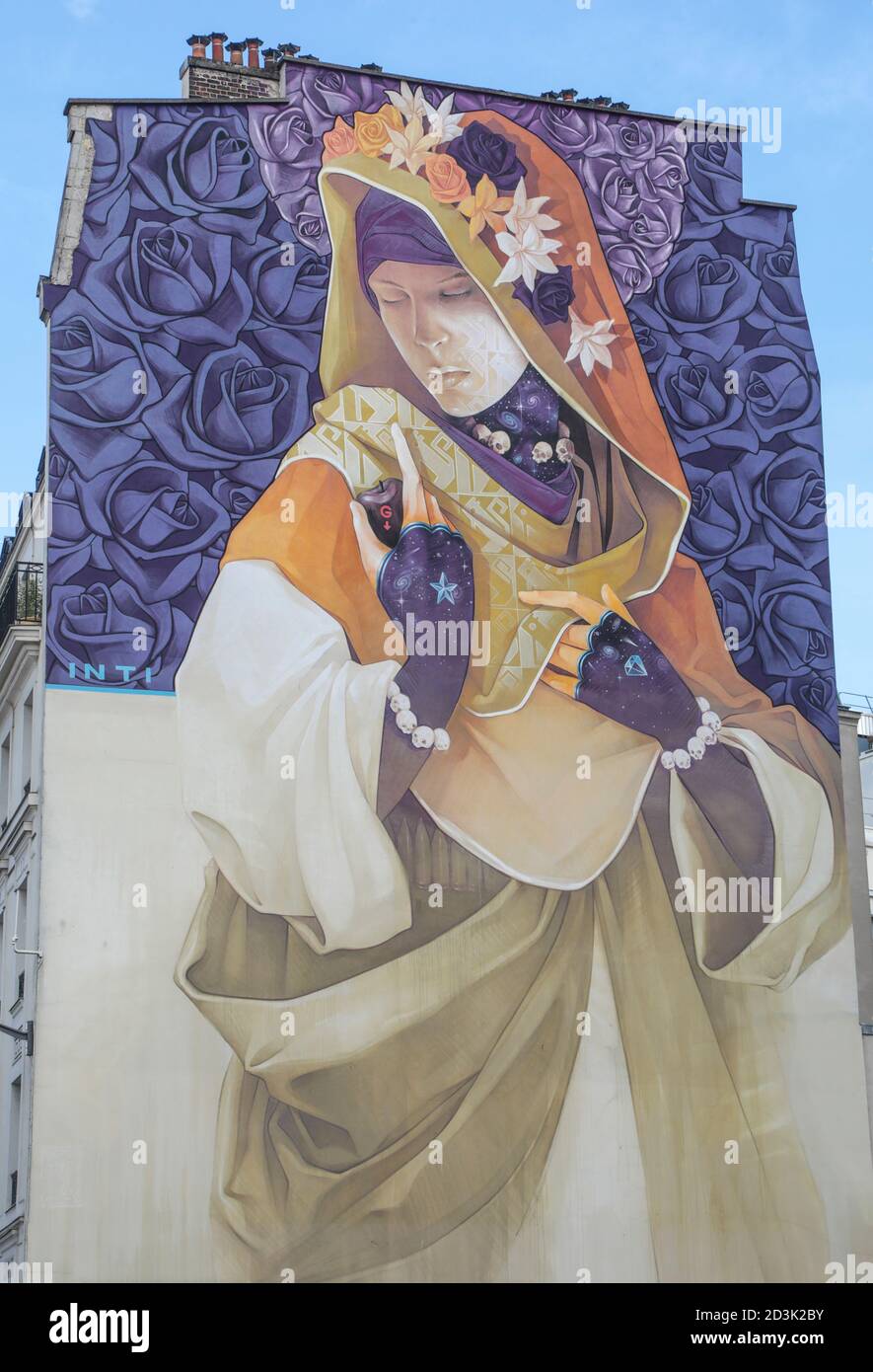 LE 13ÈME QUARTIER EN PLEIN AIR MUSÉE D'ART DE LA RUE À PARIS Banque D'Images