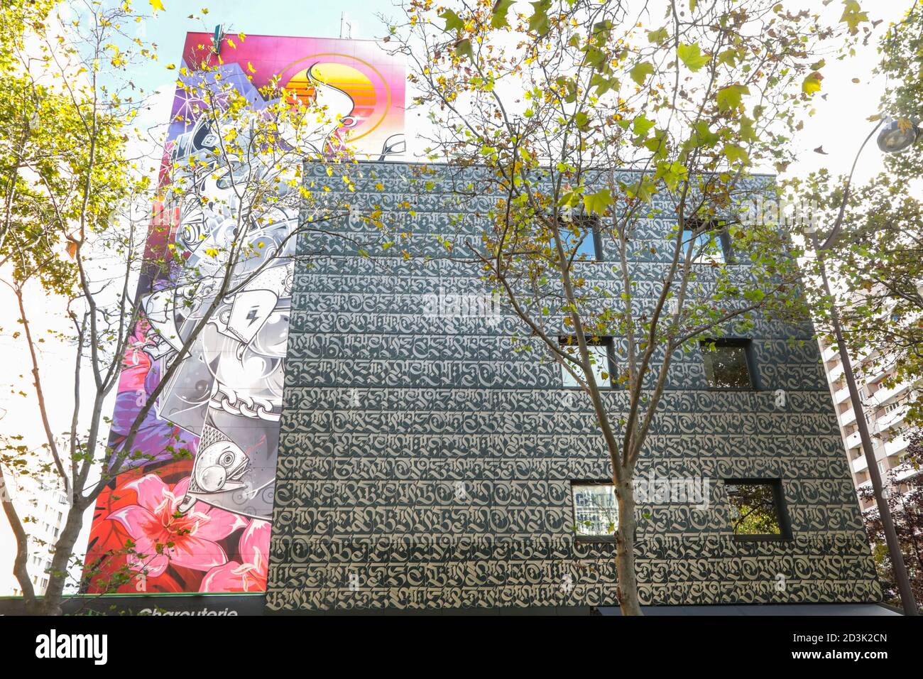 LE 13ÈME QUARTIER EN PLEIN AIR MUSÉE D'ART DE LA RUE À PARIS Banque D'Images