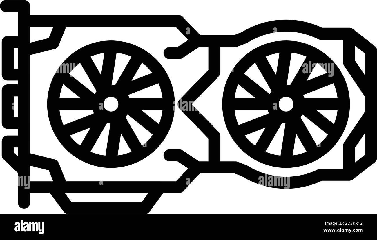 Icône de carte VGA, style de contour Illustration de Vecteur