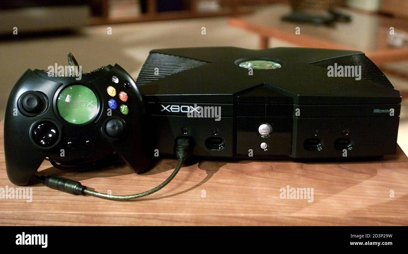 UNDATED PHOTO - The Microsoft Xbox, shown in this undated photo, was  unveiled at the Cosumer Electonics Show in Las Vegas, January 6, 2001. The  Xbox gaming console is due out