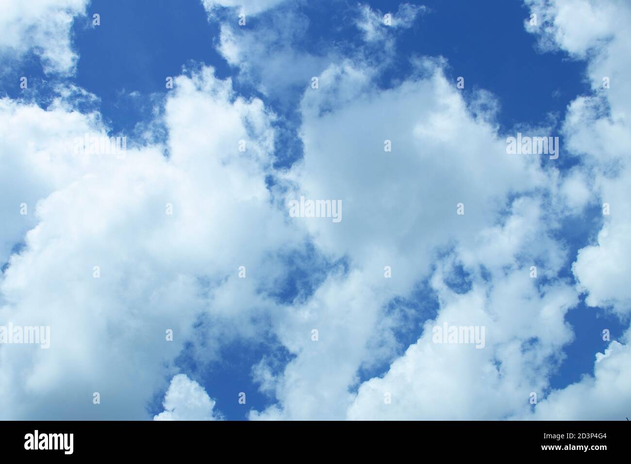 Ciel bleu et cristal de nuage clair. Image de nuages, arrière-plan magnifique. Banque D'Images