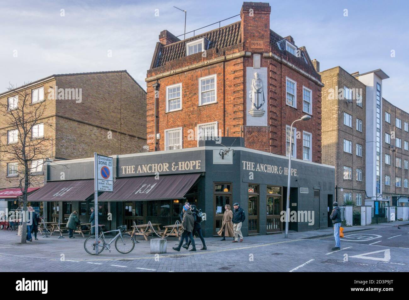 The Anchor and Hope gastropub dans The Cut à Waterloo. Banque D'Images