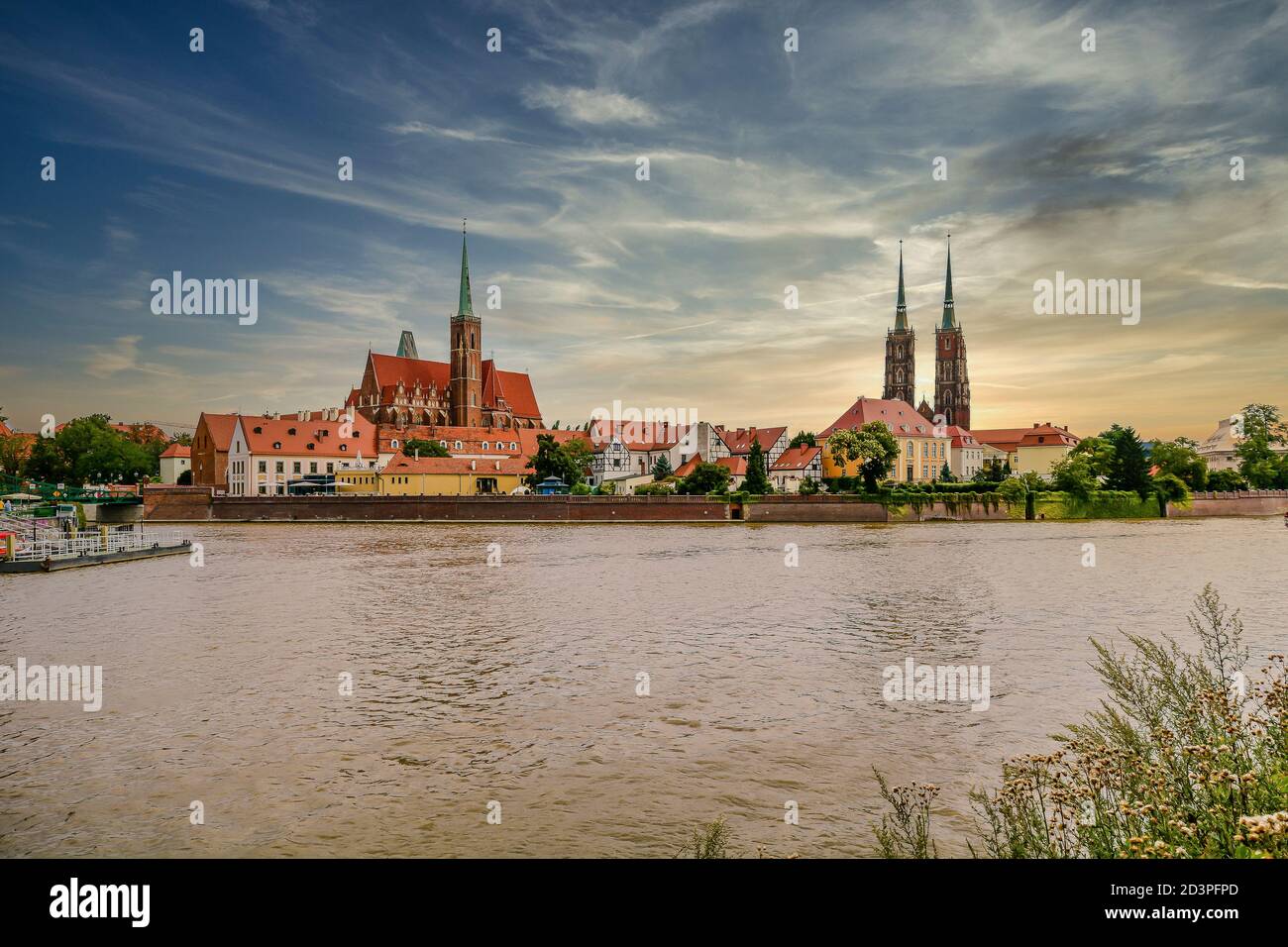 Ville de Wroclaw en Pologne, l'été Banque D'Images